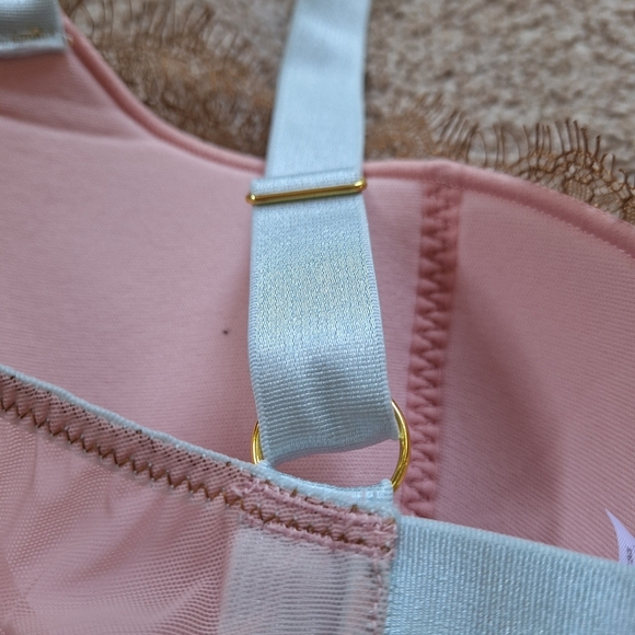 NWT Dora Larsen Celi Half Pad Underwire Bra Adjustable Khaki/Blue Size 34DD - Picture 6 of 7